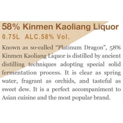 KK02 Kingmen Kaoliang Liquor 58% 750ml